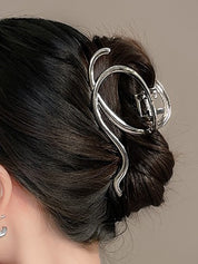 Wave Metal Large Hair Claw Clip
