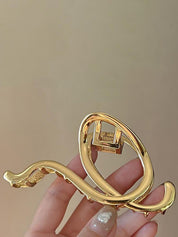 Wave Metal Large Hair Claw Clip