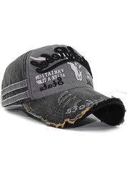 Vintage Embroidered Distressed Baseball Cap