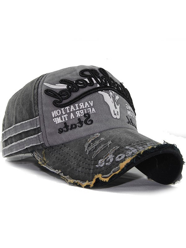 Vintage Embroidered Distressed Baseball Cap