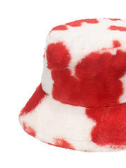 Cow Pattern Fuzzy Bucket Hat