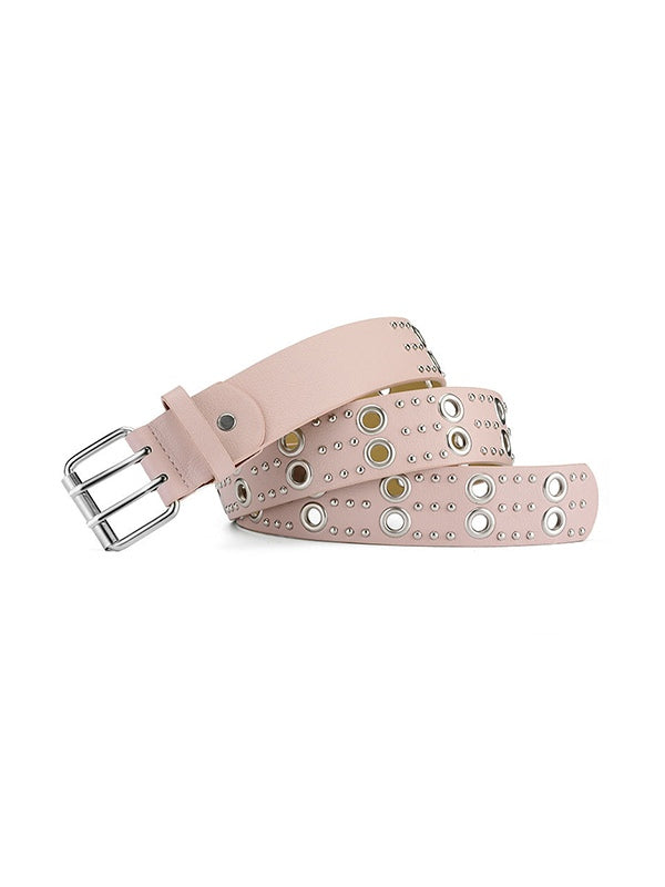 Punk Rivet Design Eyelet Buckle Belt