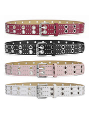 Punk Rivet Design Eyelet Buckle Belt