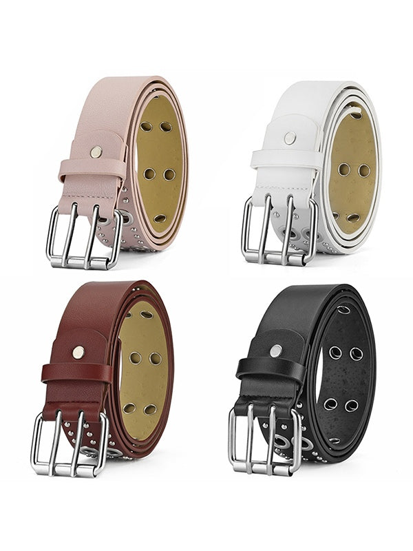 Punk Rivet Design Eyelet Buckle Belt