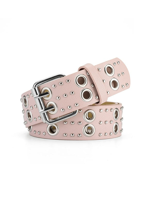 Punk Rivet Design Eyelet Buckle Belt