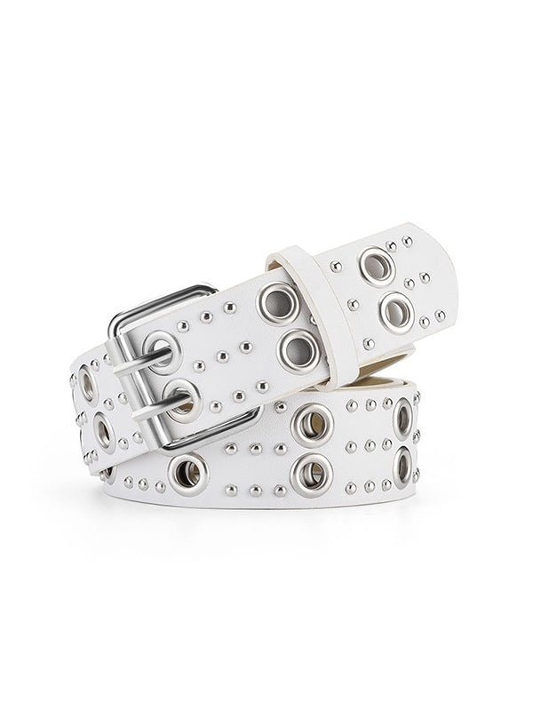 Punk Rivet Design Eyelet Buckle Belt