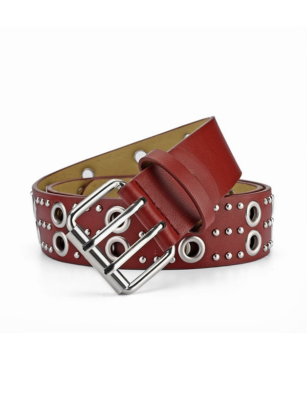 Punk Rivet Design Eyelet Buckle Belt