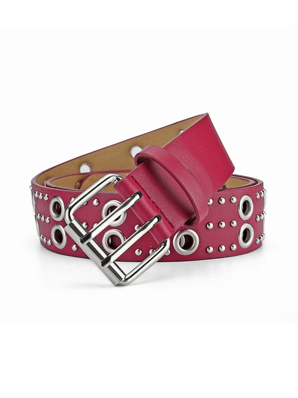 Punk Rivet Design Eyelet Buckle Belt