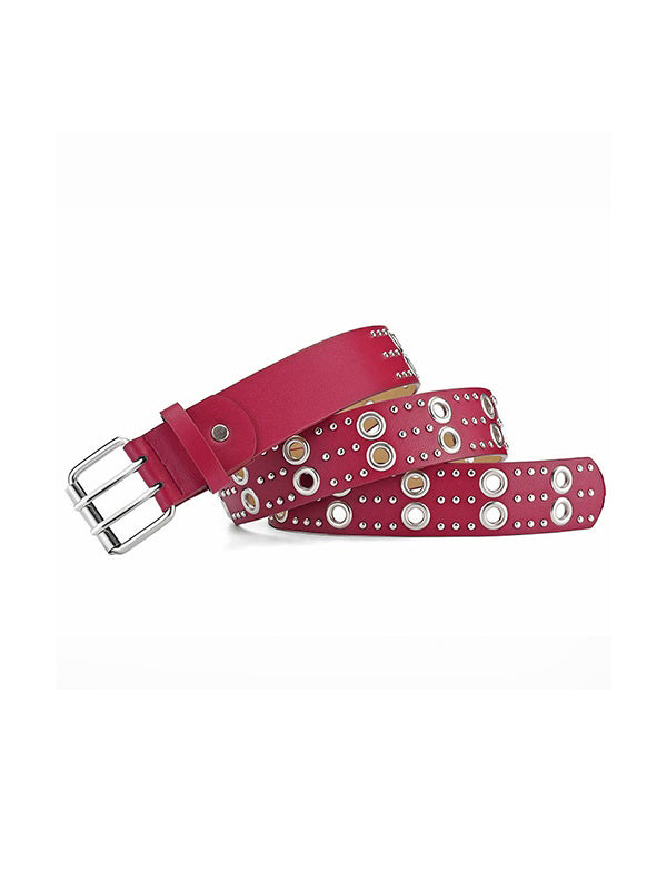 Punk Rivet Design Eyelet Buckle Belt