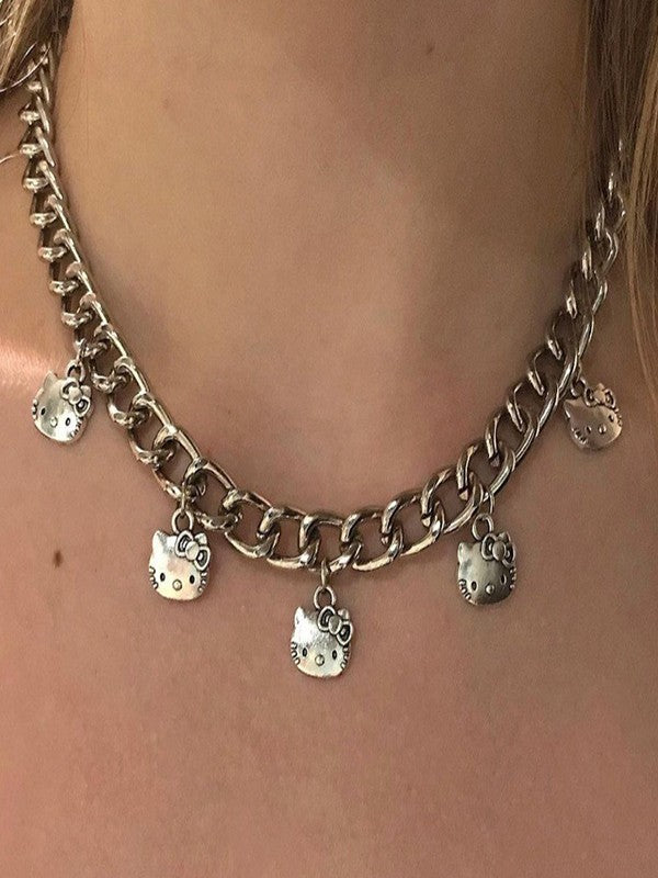 Cartoon Charm Link Chain Necklace