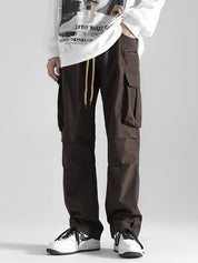Men's Ruched Vintage Straight Cargo Pants