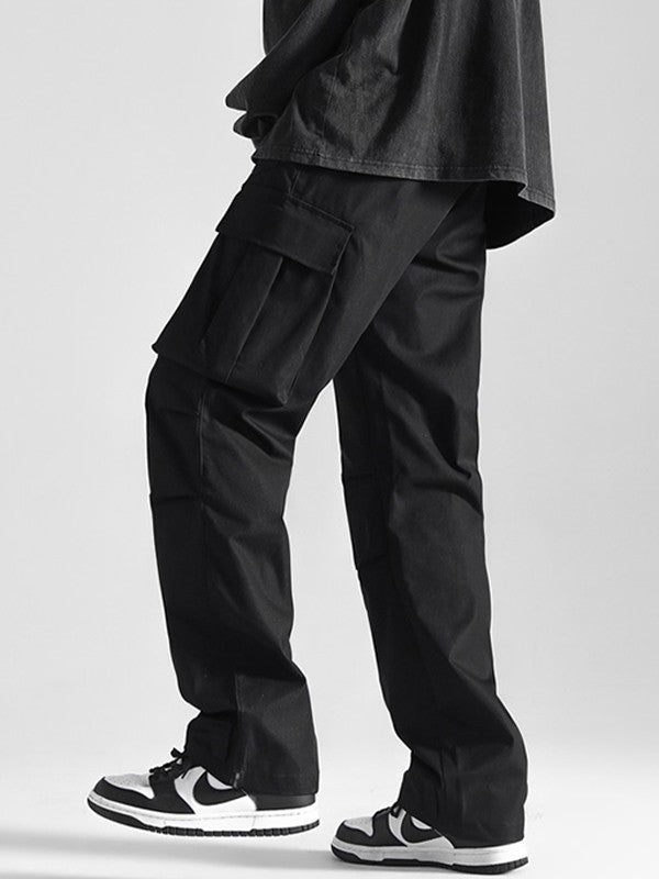 Men's Ruched Vintage Straight Cargo Pants