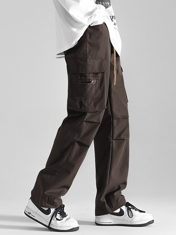 Men's Ruched Vintage Straight Cargo Pants