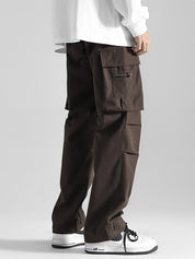 Men's Ruched Vintage Straight Cargo Pants