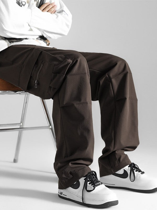 Men's Ruched Vintage Straight Cargo Pants
