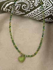 Beads Heart Charm Necklace