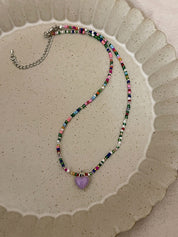 Beads Heart Charm Necklace