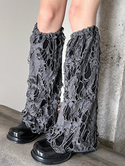 Solid Color Distressed Y2K Leg Warmer