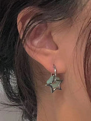 Hollow Out Star Hoop Earrings