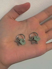 Hollow Out Star Hoop Earrings