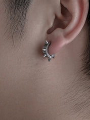 Men's Punk Rivet Hoop Earrings