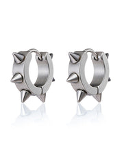 Men's Punk Rivet Hoop Earrings