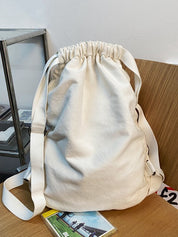 Canvas Ruched Drawstring Backpack