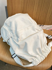 Canvas Ruched Drawstring Backpack