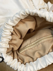 Canvas Ruched Drawstring Backpack