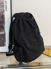 Canvas Ruched Drawstring Backpack