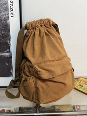 Canvas Ruched Drawstring Backpack