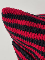 Ear Design Contrast Striped Beanie Hat