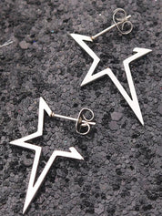 Irregular Chunky Star Pendant Earrings