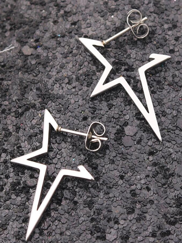 Irregular Chunky Star Pendant Earrings