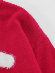 Men's Crew Neck Bunny Pullover Sweater