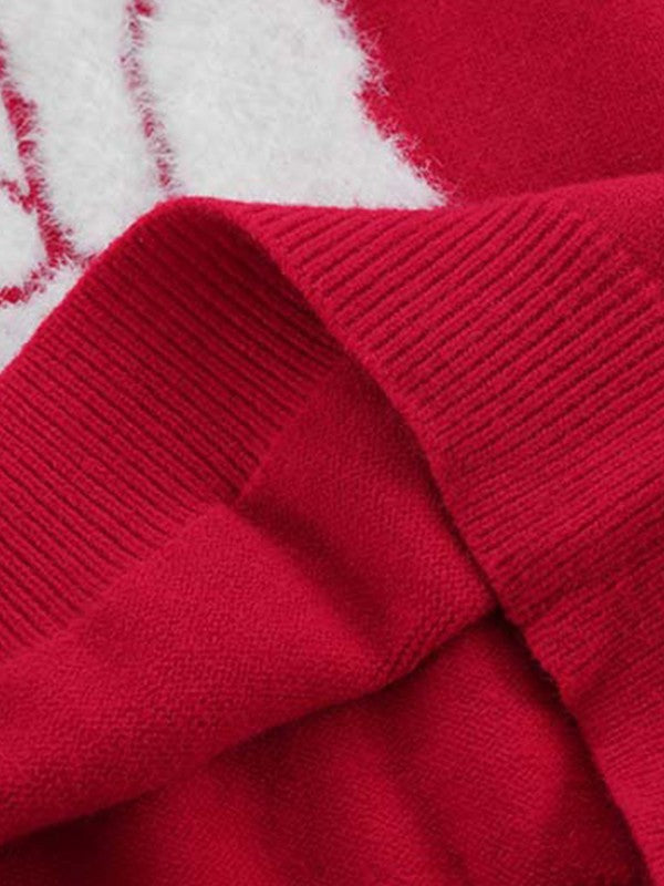 Men's Crew Neck Bunny Pullover Sweater