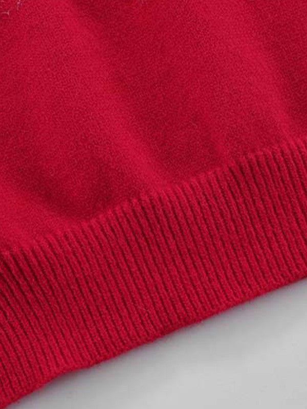 Men's Crew Neck Bunny Pullover Sweater