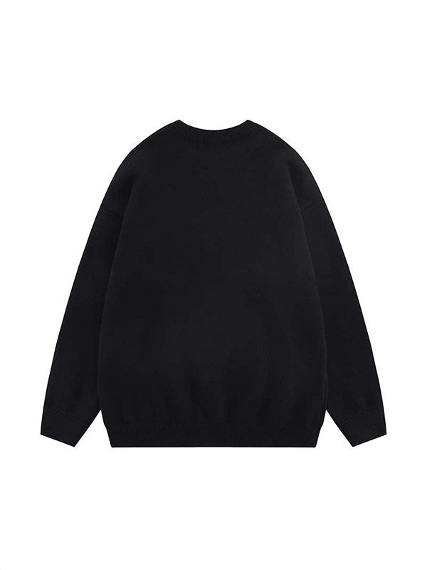 Men's Crew Neck Bunny Pullover Sweater