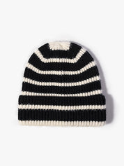 Vintage Striped Knitted Beanie Hat
