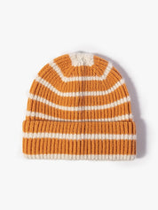 Vintage Striped Knitted Beanie Hat