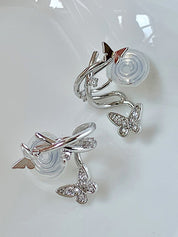 Rhinestone Butterfly Ear Cuffs