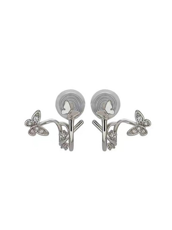 Rhinestone Butterfly Ear Cuffs