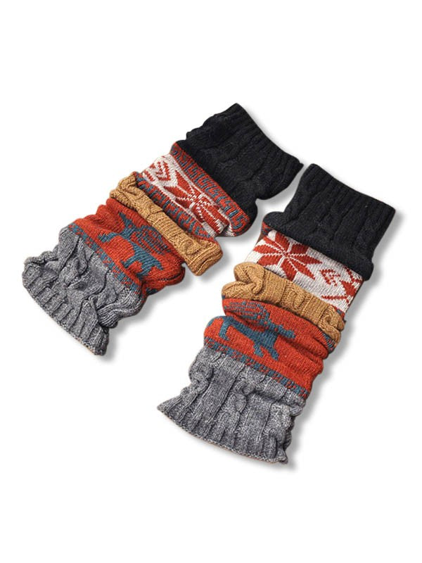 Christmas Jacquard Knitted Leg Warmer