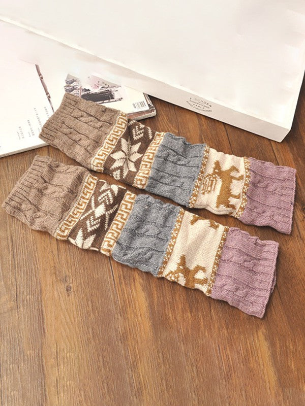 Christmas Jacquard Knitted Leg Warmer