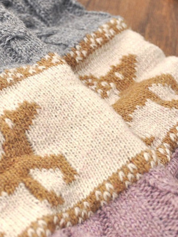 Christmas Jacquard Knitted Leg Warmer