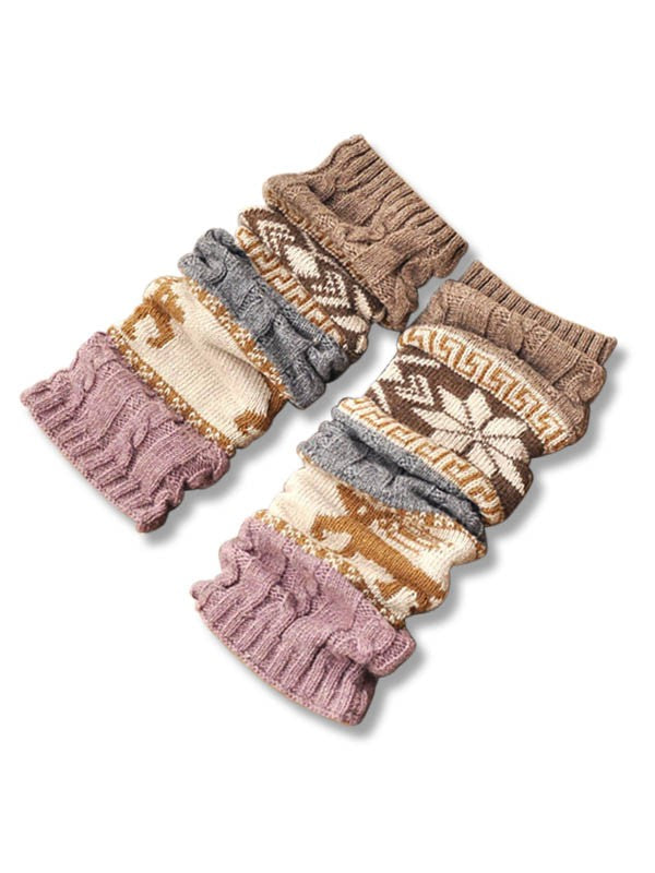 Christmas Jacquard Knitted Leg Warmer