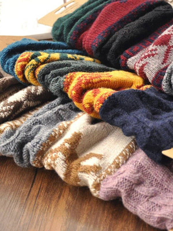 Christmas Jacquard Knitted Leg Warmer