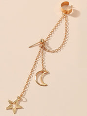 Tassel Star Moon Drop Earrings