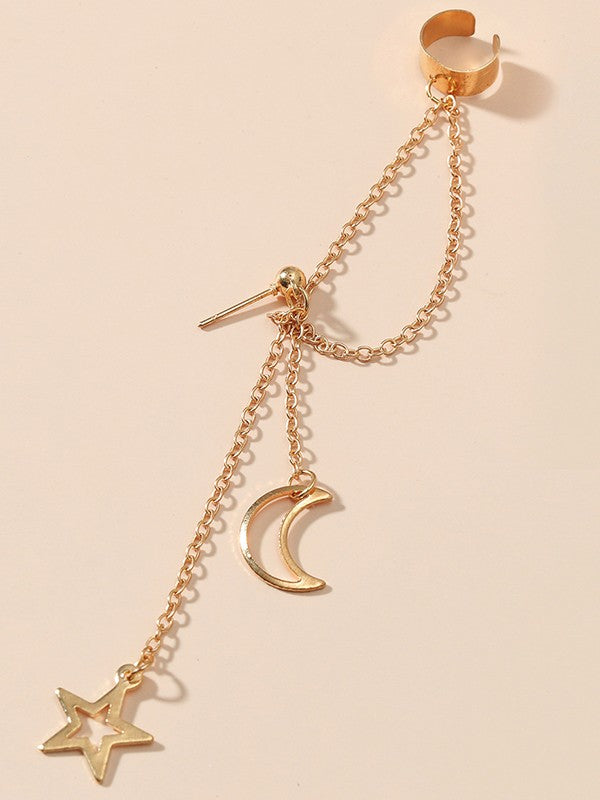 Tassel Star Moon Drop Earrings