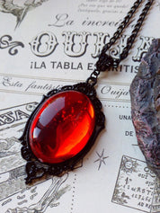 Vintage Gothic Stone Charm Necklace